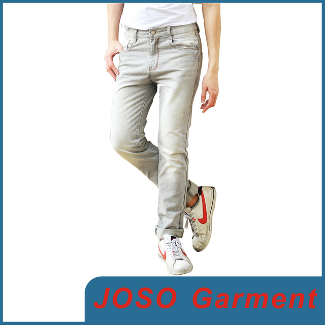 Men Grey Straight Leg Casual Pants (JC3023)