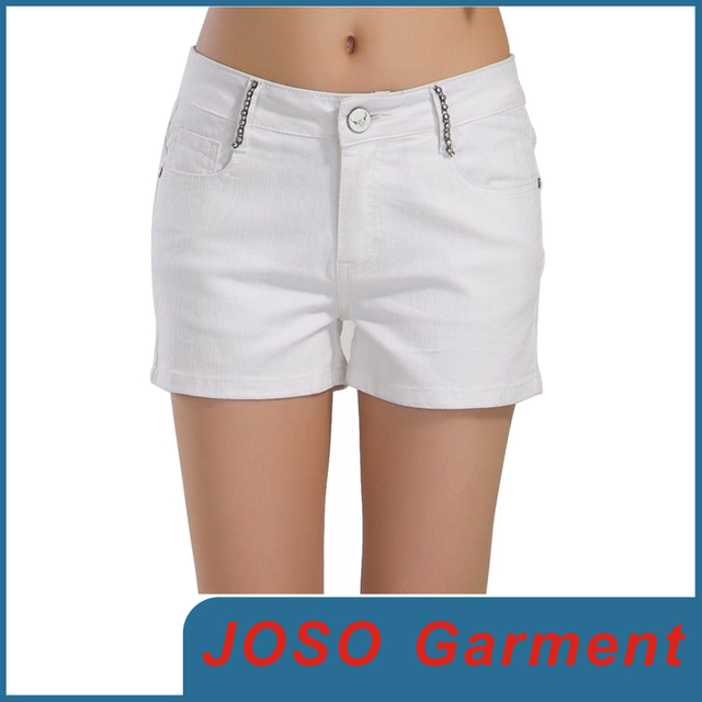 Women White Leisure Short Pants (JC6002)