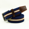 2br24 Two-Color Mixed Rope Belt Male with PU Leather Ending