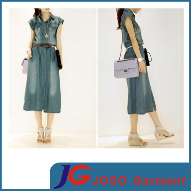 Blue Length Jeans Skirts Online for Women (JC2115)