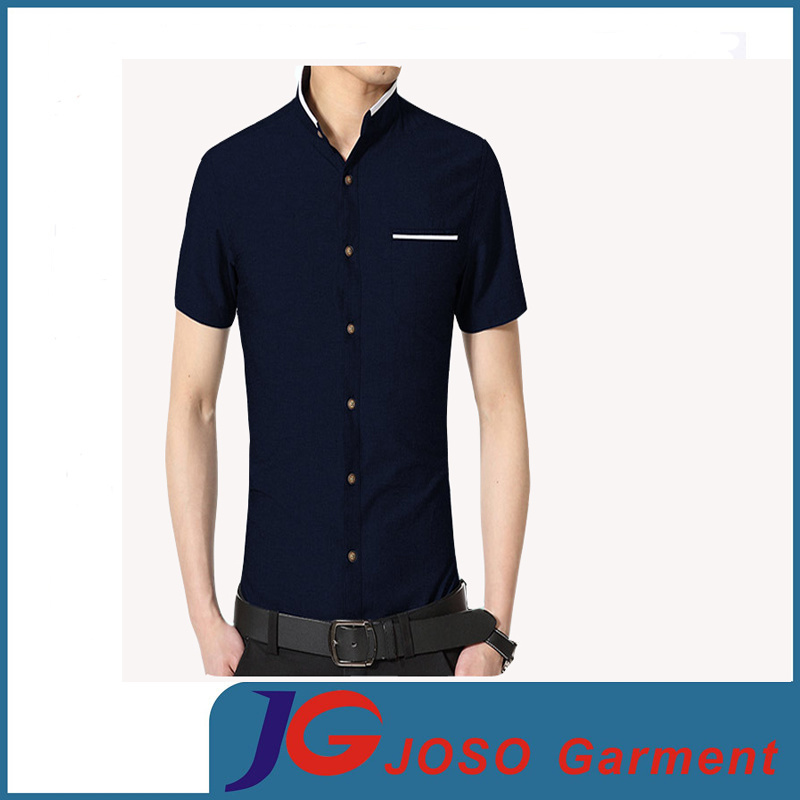 Men′s Latest Fitted Casual Cotton Shirt with One Pocket (JS9037m)
