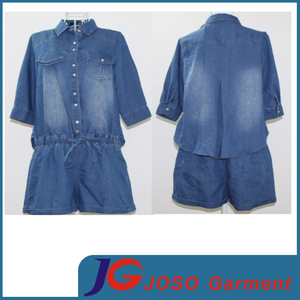 Cool Lady Denim Overall Shorts Clothing Jc6100