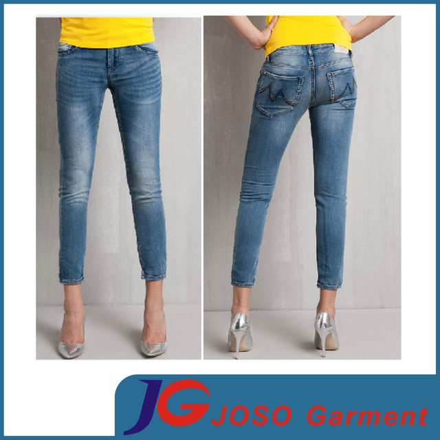 Women Pants Tall Jeans Crop Skinny Trousers (JC1381)