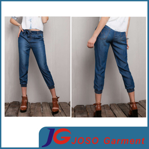 Cropped Fitting Women Designer Jeans for Youth Lady (JC1376)