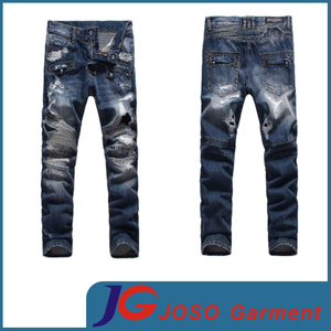 Waist Mens Jeans Fashion Ripped Trousers Pants (JC3383)