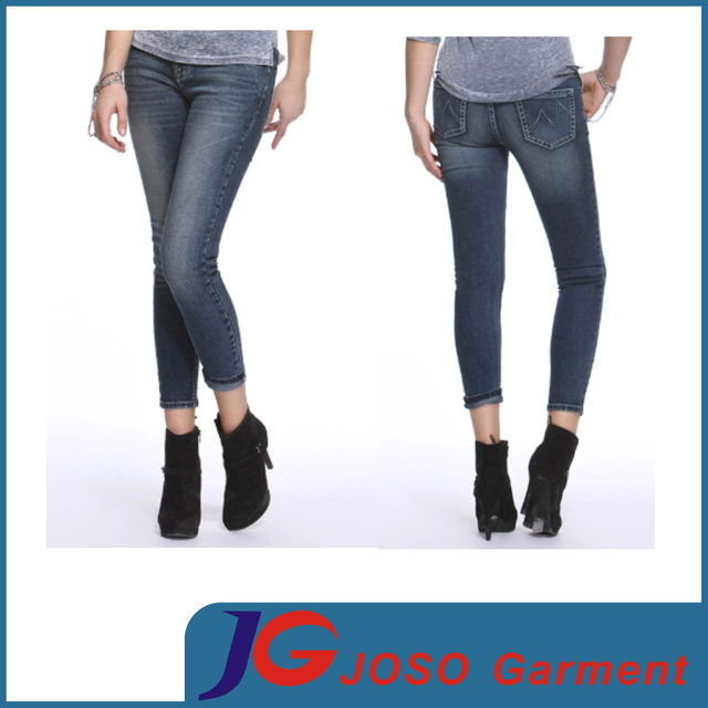 Waist Ladies Skinny Straight Leg Women Bootcut Jean (JC1380)