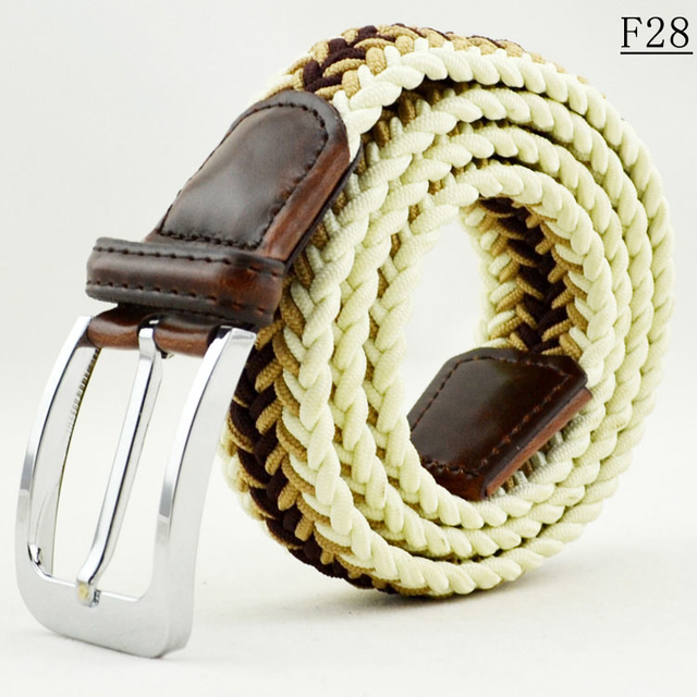 F28 Durable Men′s 100% Cotton Fishbone Webbing Belt