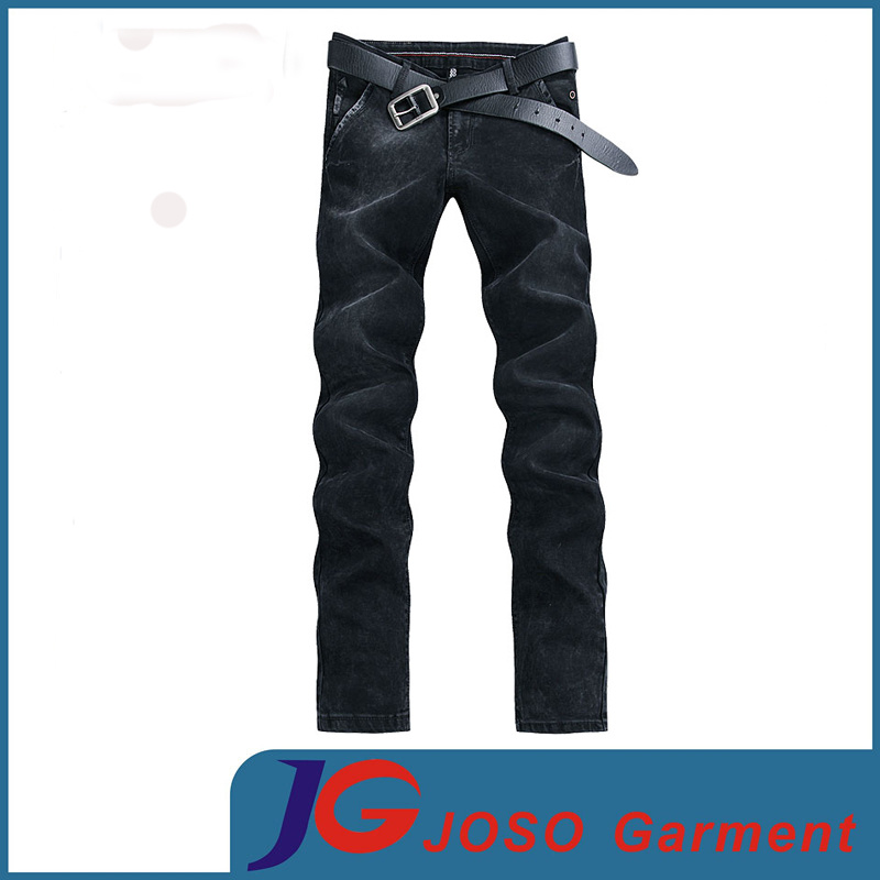 Black Fitted Skinny Jeans with Slant Pocket (JC3401)