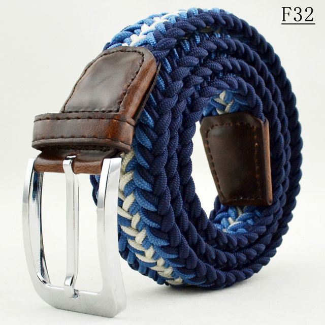 F32 100% Cotton Durable Women′s Fishbone Braided Elastic Belt