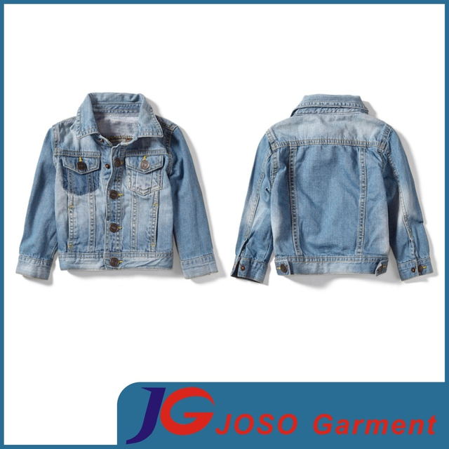Factory Wholesale Fashion Boy′s Denim Jacket (JT837)