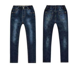 Little Girls Printed Denim Jeans (JC5137)