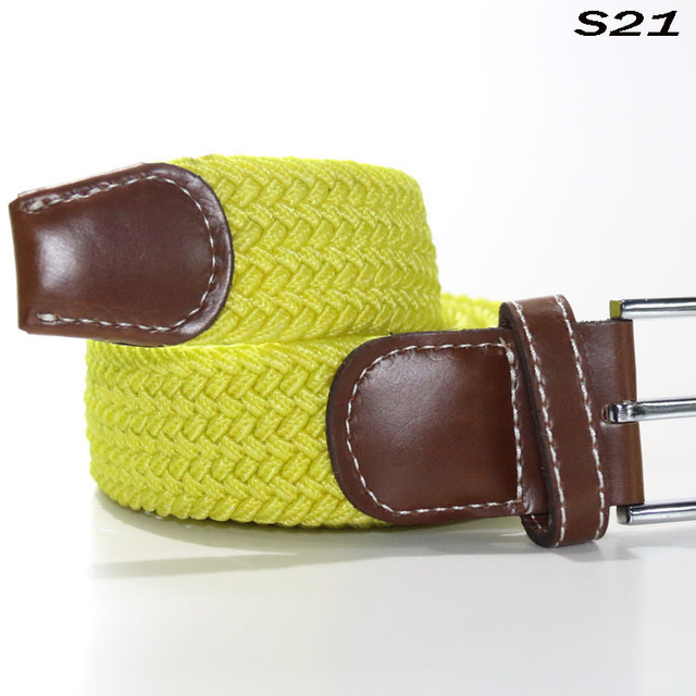 S21 New Style Popular Professional Mens Braided Elastic Belt, Waist Belt