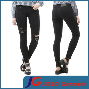 Fashion Black Girl Skinny Denim Pants (JC1395)