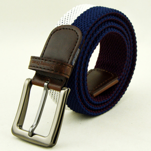 2br08 Double Layer Fashion Casual Polyester Braided Belt for Men
