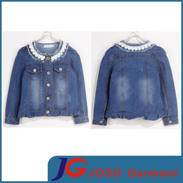 Little Girls Denim Lace Jacket (JT5003)