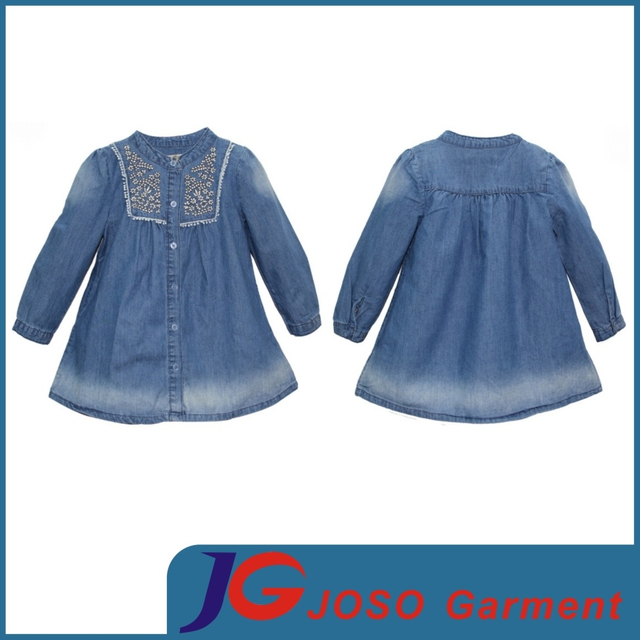 Factory Wholesale Long Denim Dress for Girls (JT5008)