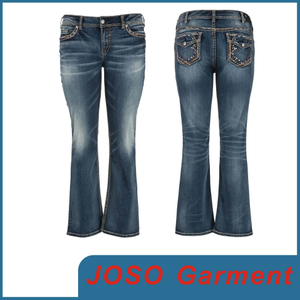 High Quality Women Bell-Bottomed Jeans (JC1101)