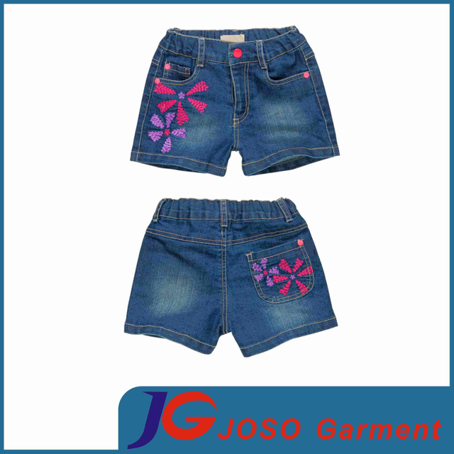 Girls Kids Blue Denim Shorts (JC5129)