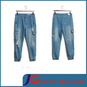 Cropped Pants Size Jeans Man Elastic Jeans Clothes (JC3385)