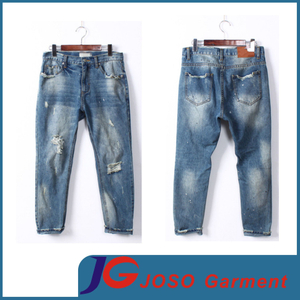 Men Size Men′s Jeans Shop Knee Broken Jeans (JC3388)