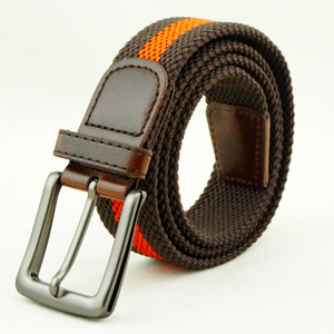 2br11 China Suppliers Elastic Fabric Stretch Belts with Alloy Black Buckle